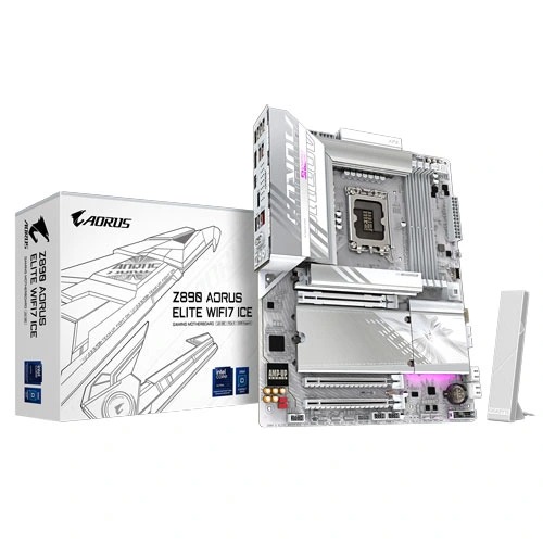 GIGABYTE Z890 Aorus Elite ICE ATX Motherboard (Intel Socket LGA 1851, DDR5, Wi-Fi 7)