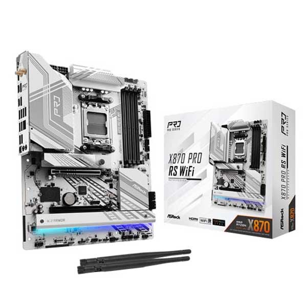 ASRock X870 Pro RS WiFi ATX Motherboard (AMD Socket AM5, DDR5, Wi-Fi 7)