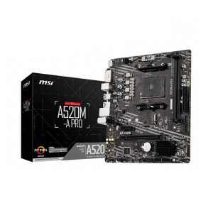MSI A520M-A PRO Motherboard (AMD Socket AM4, DDR4)