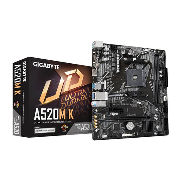 Gigabyte A520M K M-ATX Motherboard (AMD Socket AM4, DDR4)