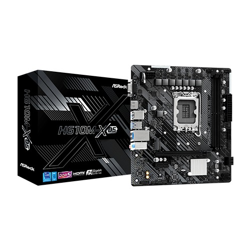ASRock H610M-X D5 M-ATX Motherboard (Intel Socket LGA1700, DDR5)