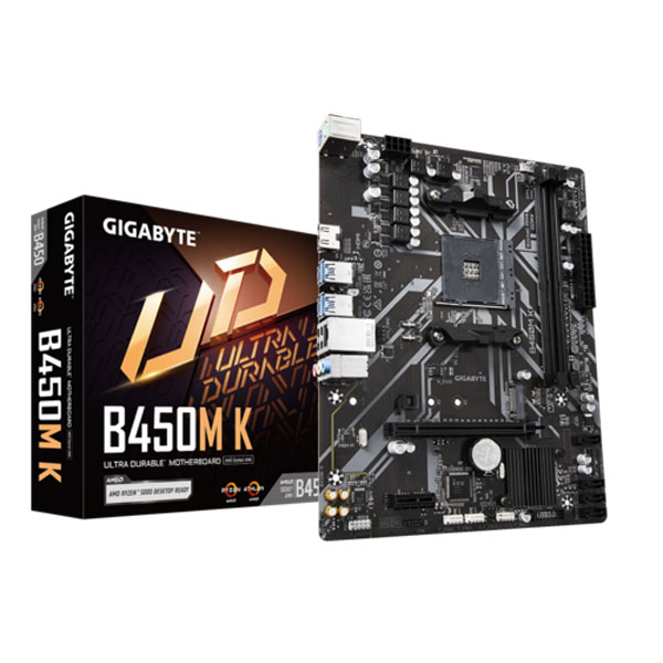 Gigabyte B450M K DDR4 M-ATX Motherboard (AMD Socket AM4, DDR4)