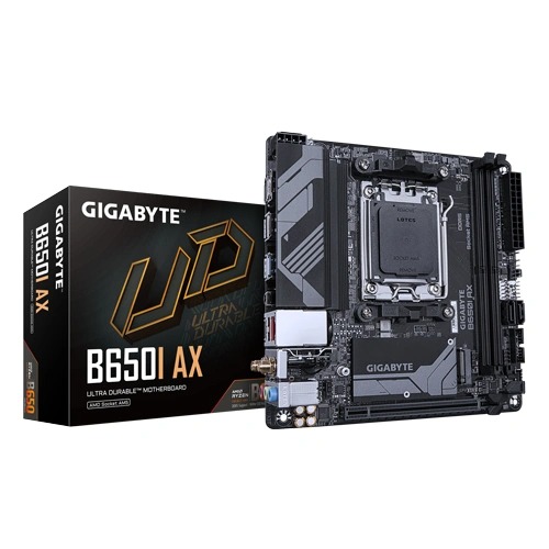Gigabyte B650I AX WiFi M-ITX Motherboard (AMD Socket AM5, DDR5, Wi-Fi 6E)