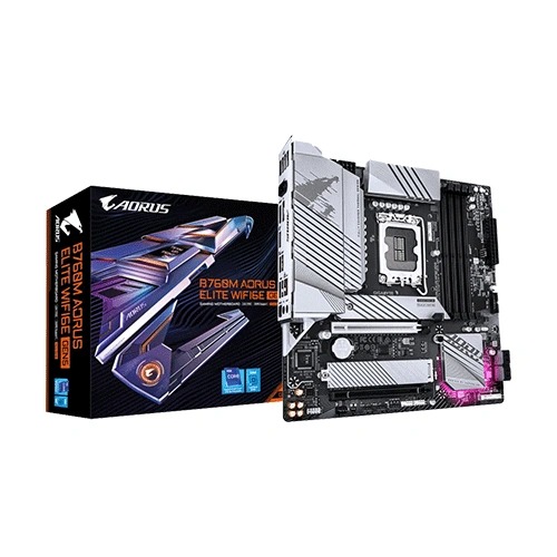 Gigabyte B760M Aorus Elite GEN5 WIFI M-ATX Motherboard (Intel Socket LGA 1700, DDR5, Wi-Fi 6E)