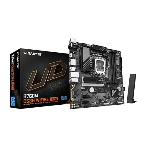 Gigabyte B760M DS3H GEN5 WIFIMotherboard (Intel Socket LGA 1700, DDR5, Wi-Fi 6E)