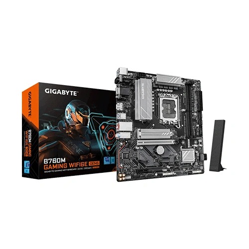 Gigabyte B760M Gaming WiFi6E GEN5 M-ATX Motherboard (Intel Socket LGA 1700, DDR5, Wi-Fi 6E)