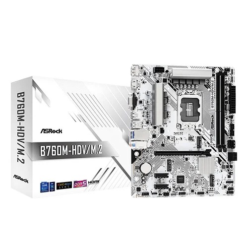 ASRock B760M HDV/M.2 M-ATX Motherboard (Intel Socket LGA 1700, DDR5)