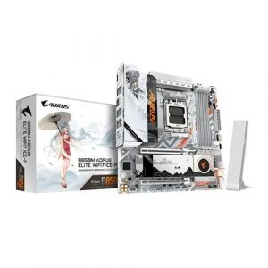 Gigabyte B850M Aorus Elite WIFI ICE-P M-ATX Motherboard (AMD Socket AM5, DDR5, WiFi 7)