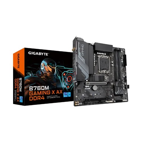 Gigabyte B760M Gaming X AX WiFi M-ATX Motherboard (Intel Socket LGA 1700, DDR4, Wi-Fi 6E)