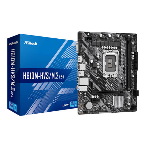 ASRock H610M-HVS/M.2 R2.0 M-ATX Motherboard (Intel Socket LGA1700, DDR4)