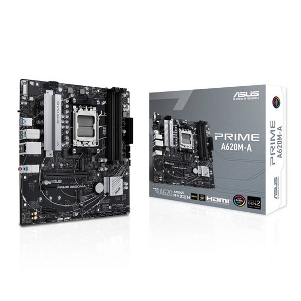 Asus Prime A620M-A M-ATX Motherboard (AMD Socket AM5, DDR5)