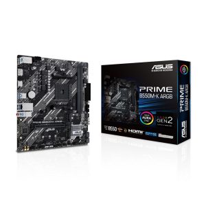 Asus Prime B550M-K ARGB M-ATX Motherboard (AMD Socket AM4, DDR4)