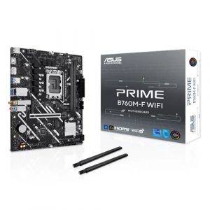 Asus Prime B760M-F WIFI M-ATX Motherboard (Intel Socket LGA 1700, DDR5, Wi-Fi 6)