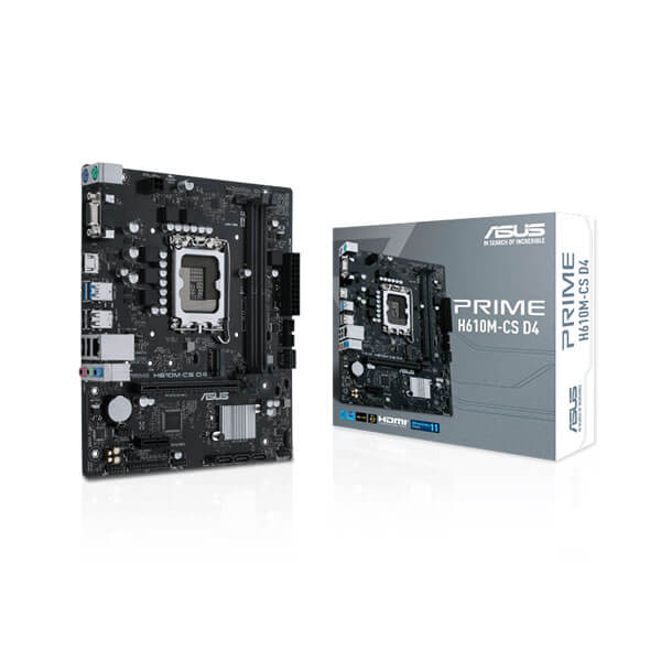 Asus Prime H610M-CS D4 M-ATX Motherboard (Intel Socket LGA1851, DDR4)