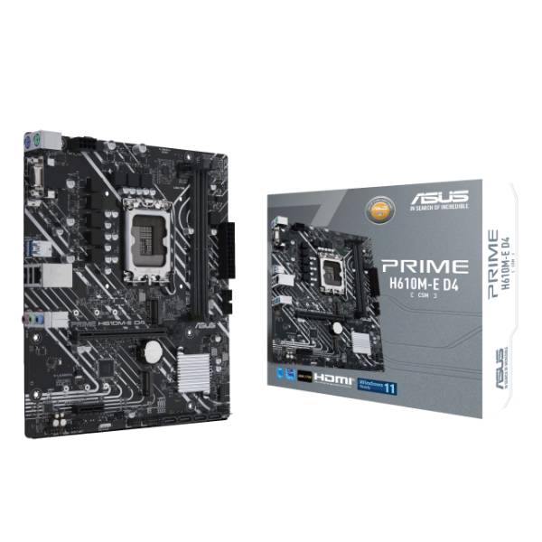 Asus Prime H610M-E D4-CSM M-ATX Motherboard (Intel Socket LGA1700, DDR4)