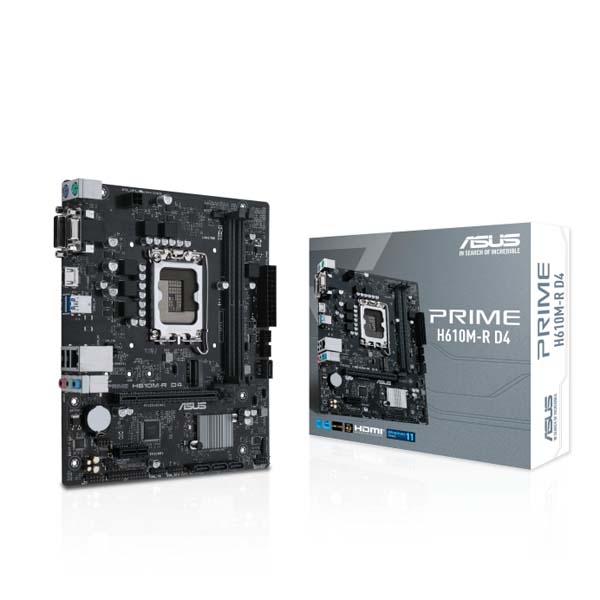 Asus Prime H610M-R M-ATX Motherboard (Intel Socket LGA1700, DDR4)