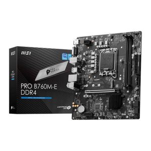 MSI Pro B760M-E M-ATX Motherboard (Intel Socket LGA 1700, DDR4)