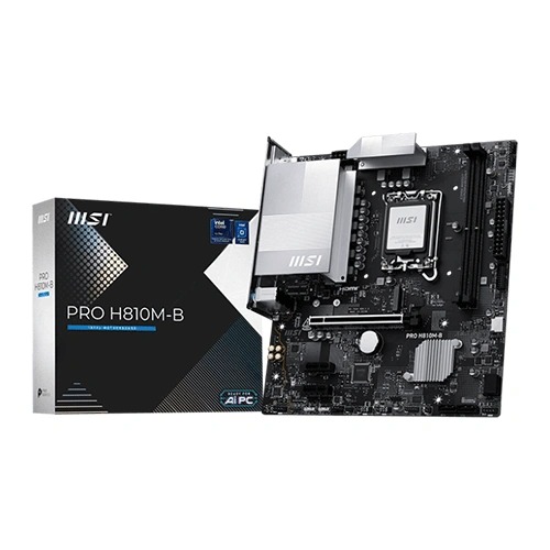 MSI PRO H810M-B DDR5 M-ATX Motherboard (Intel Socket LGA1851, DDR5)