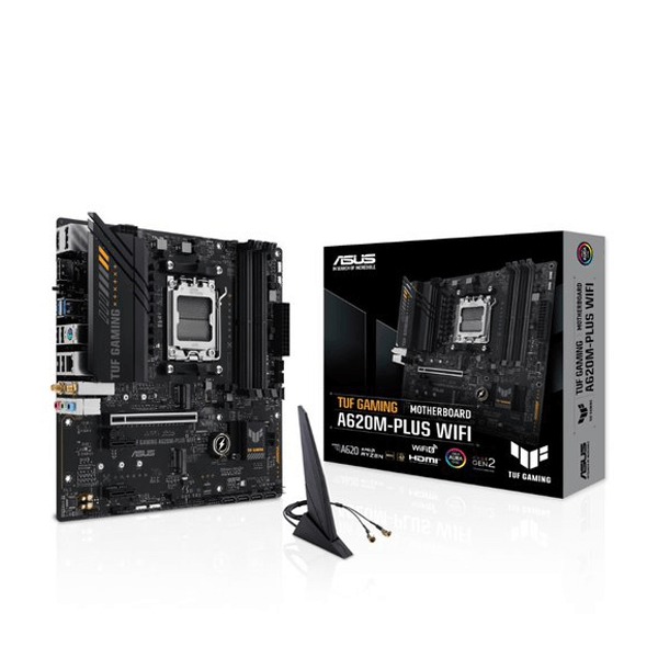 Asus TUF Gaming A620M-Plus M-ATX WIFI Motherboard (AMD Socket AM5, DDR4, WiFi 6)