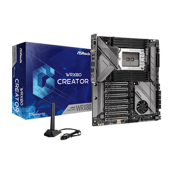 ASRock WRX80 Creator R2.0 WIFI E-ATX Workstation Motherboard (AMD Socket sWRX8, DDR4, Wi-Fi 6E)