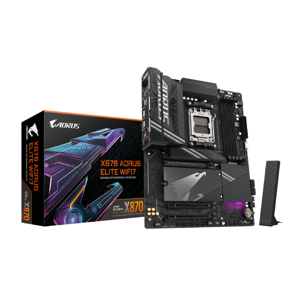 Gigabyte X870 Aorus Elite WIFI Motherboard (AMD Socket AM5, DDR5, Wi-Fi 7)