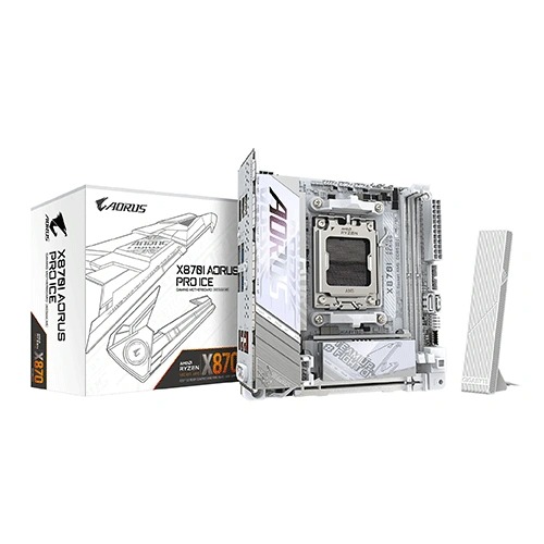 Gigabyte X870I Aorus Pro Ice WiFi M-ITX Motherboard (AMD Socket AM5, DDR5, Wi-Fi 7)