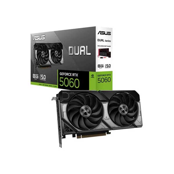 ASUS Dual RTX 5060 8GB GDDR7 Triple Fan Graphics Card