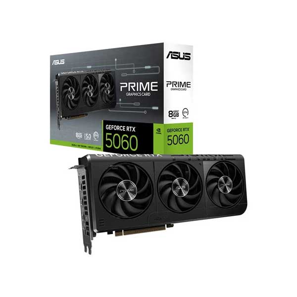 ASUS Prime RTX 5060 8GB GDDR7 Triple Fan Graphics Card