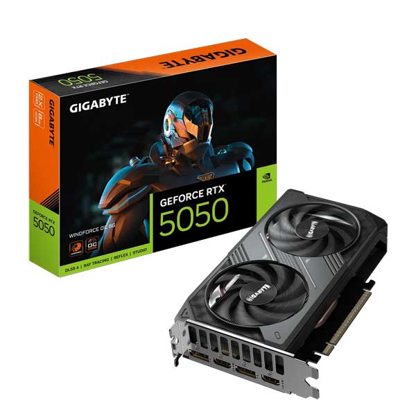 GIGABYTE RTX 5050 Windforce OC 8GB GDDR6 Dual Fan Graphics Card