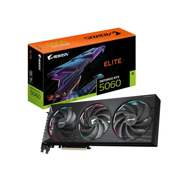 Gigabyte Aorus RTX 5060 Elite 8GB GDDR7 Triple Fan Graphics Card