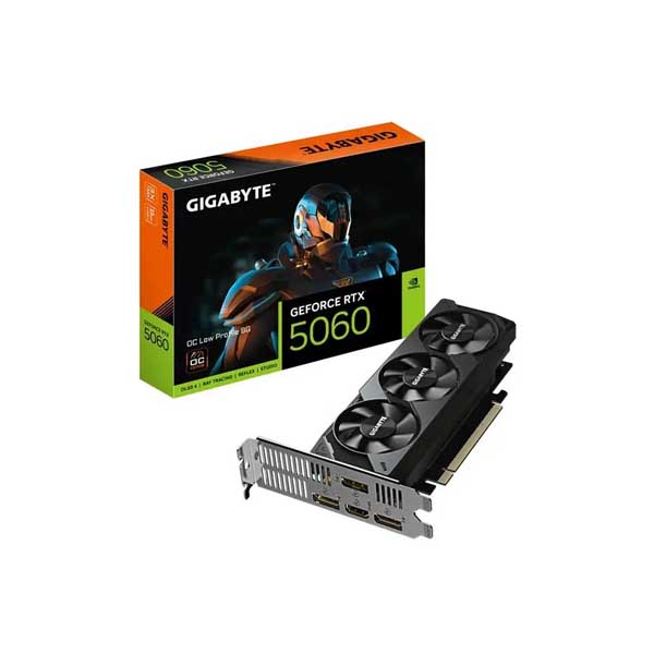 Gigabyte RTX 5060 OC Low Profile 8GB GDDR7 Triple Fan Graphics Card