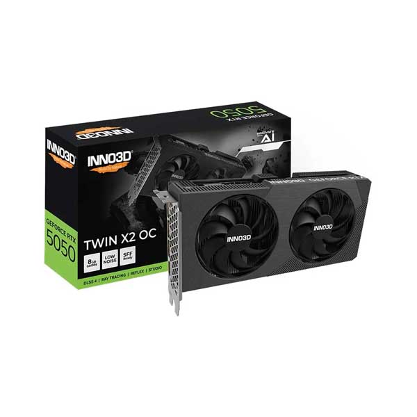 INNO3D RTX 5050 Twin X2 OC 8GB GDDR6 Dual Fan Graphics Card