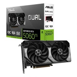 ASUS Dual RTX 5060 Ti OC 16GB GDDR7 Dual Fan Graphics Card