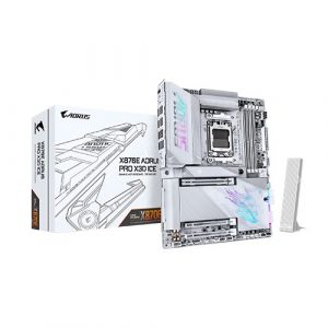 Gigabyte X870E Aorus PRO X3D Ice ATX Motherboard (AMD Socket AM5, DDR5, Wi-Fi 7)