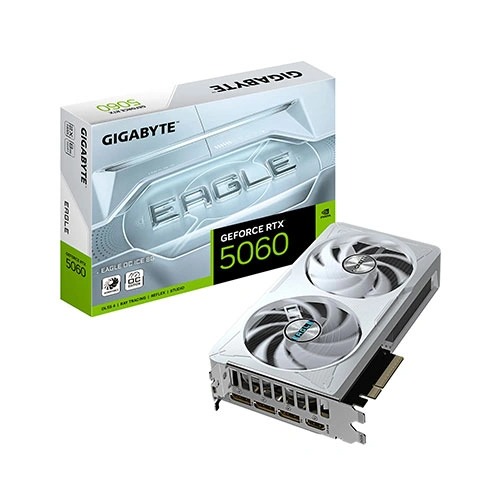 Gigabyte RTX 5060 Eagle OC ICE 8GB GDDR7 Dual Fan Graphics Card