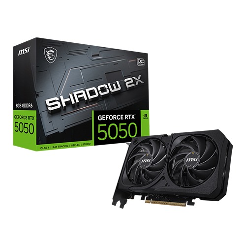 MSI RTX 5050 Shadow 2X OC 8GB GDDR6 Dual Fan Graphics Card