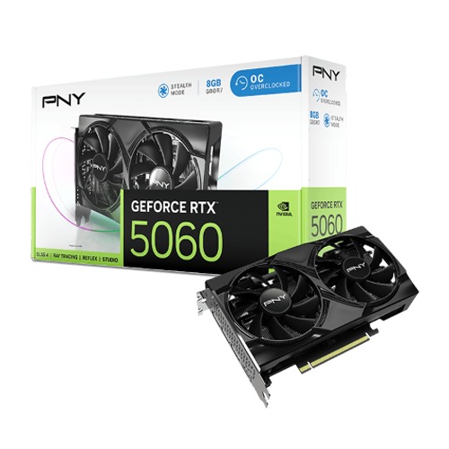 PNY RTX 5060 OC 8GB GDDR7 Dual Fan Graphics Card