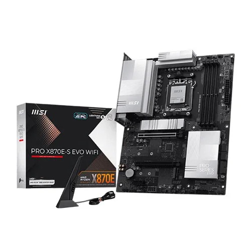 MSI Pro X870E-S Evo ATX Motherboard (AMD Socket AM5, DDR5, Wi-Fi 7)