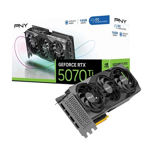 PNY RTX 5070 Ti OC 16GB GDDR7 Triple Fan Graphics Card