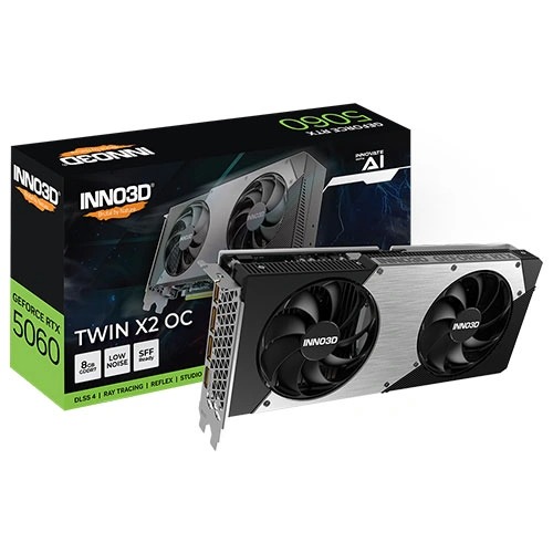 Inno3d RTX 5060 Twin X2 OC SFF 8GB GDDR7 Dual Fan Graphics Card