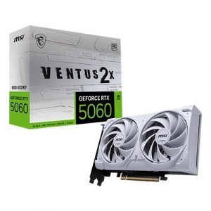 MSI RTX 5060 Ventus 2X OC White 8GB GDDR7 Dual Fan Graphics Card