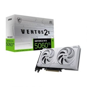 MSI RTX 5060 Ti Ventus 2X OC White Plus 8GB GDDR7 Dual Fan Graphics Card