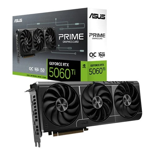 ASUS Prime RTX 5060 Ti OC 16GB GDDR7 Triple Fan Graphics Card