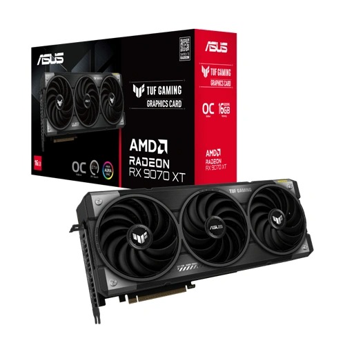 ASUS TUF Gaming RX 9070 XT OC Edition 16GB GDDR6 Triple Fan Graphics Card