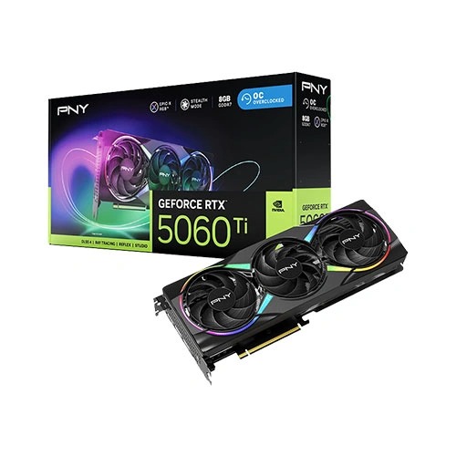 PNY RTX 5060 Ti EPIC-X RGB OC 8GB GDDR7 Dual Fan Graphics Card