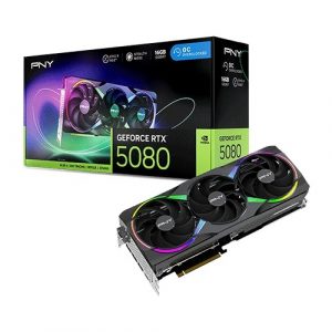PNY RTX 5080 ARGB OC 16GB GDDR7 Triple Fan Graphics Card