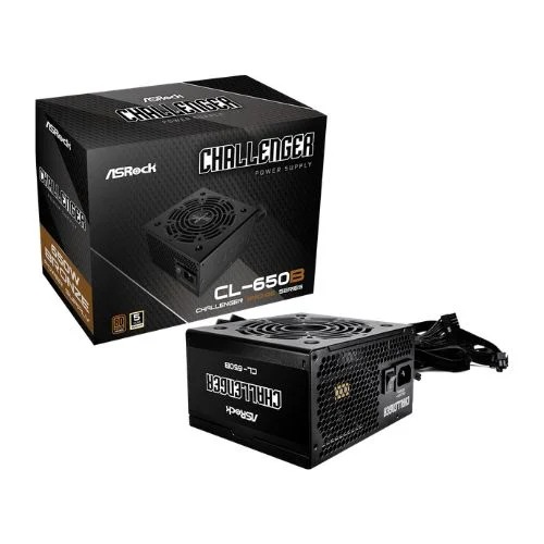 Asrock Challenger CL-650B 650W 80 Plus Bronze ATX Non-Modular Power Supply with PCIe 4.0 Support