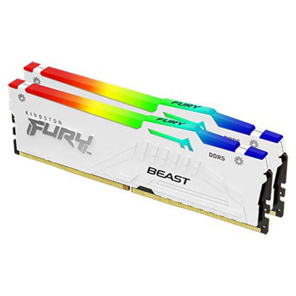 Kingston Fury Beast RGB White EXPO 32GB (16GBx2) 6000MHz CL30 DDR5 Desktop RAM